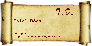 Thiel Dóra névjegykártya